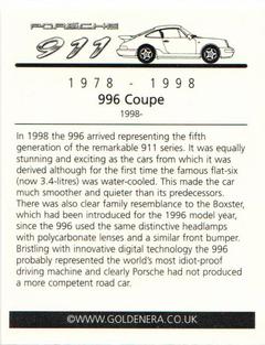2003 Golden Era Porsche 911 (1978-98) #6 996 Coupe Back