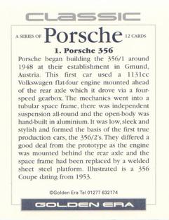 1996 Golden Era Classic Porsche #1 Porsche 356 Back