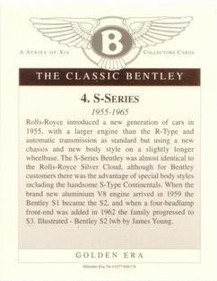 1997 Golden Era Classic Bentley #4 S-Series Back