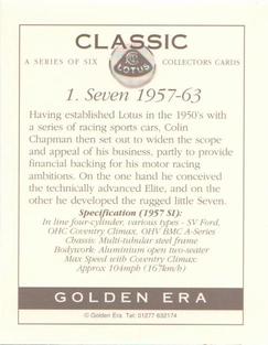 1995 Golden Era Classic Lotus 1st Series #1 Seven Back