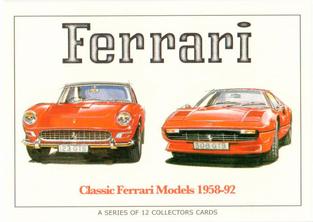 2007 Golden Era Classic Ferrari Models 1958-92 #NNO Ferrari Classic Ferrari Models 1958-92 Front