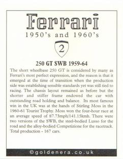 2003 Golden Era Ferrari 1950s and 1960s #2 250 GT SWB Back