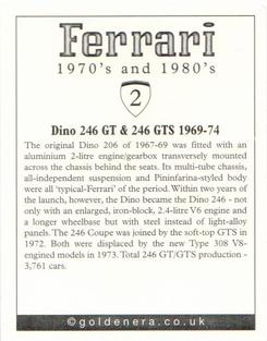 2003 Golden Era Ferrari 1970s and 1980s #2 Dino 246 GT Back