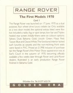1996 Golden Era Range Rover #1 Early Range Rover Back