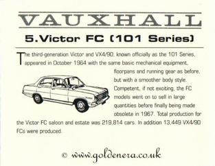 2002 Golden Era Classic Vauxhalls of the 1950s and 1960s #5 Victor FC 101 Back