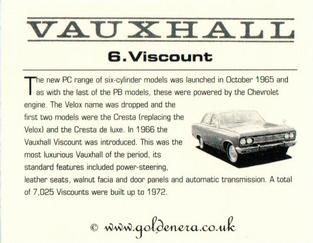 2002 Golden Era Classic Vauxhalls of the 1950s and 1960s #6 Viscount Back