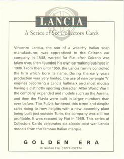 1998 Golden Era Lancia #NNO Lancia Back
