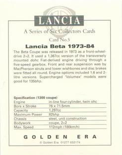 1998 Golden Era Lancia #5 Lancia Beta Back
