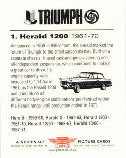 2002 Golden Era Triumph Saloon Cars Sixties and Seventies #1 Triumph Herald 1200 Back