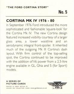2002 Golden Era Ford Cortina Story 1962-1982 #5 Cortina MK IV Back