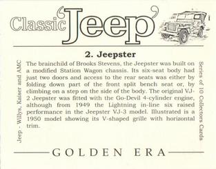 2002 Golden Era Classic Jeep #2 Jeepster Back