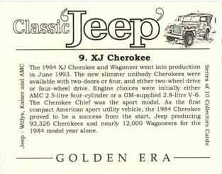 2002 Golden Era Classic Jeep #9 Jeep XJ Cherokee Back