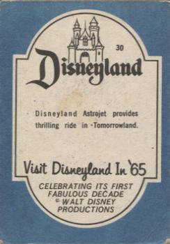 1965 Donruss Disneyland (Blue Back) #30 Disneyland Astrojet Provides Thrilling Ride in Tomorrowland Back