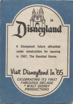 1965 Donruss Disneyland (Blue Back) #34 A Disneyland Future Attraction Under Construction for Opening in 1967: The Haunted House Back