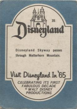 1965 Donruss Disneyland (Blue Back) #35 Disneyland Skyway Passes Through Matterhorn Mountain Back