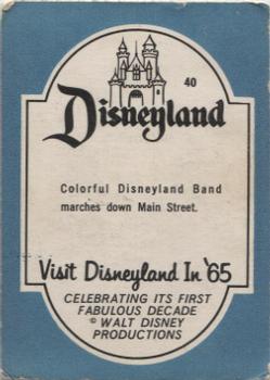 1965 Donruss Disneyland (Blue Back) #40 Colorful Disneyland Band Marches Down Main Street Back