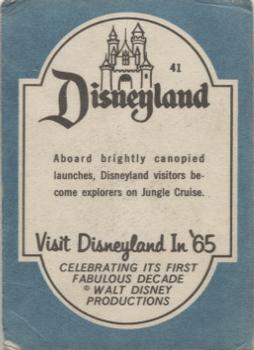 1965 Donruss Disneyland (Blue Back) #41 Aboard Brightly Canopied Launches, Disneyland Visitors Become Explorers on Jungle Cruise Back