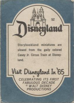 1965 Donruss Disneyland (Blue Back) #52 Storybookland Miniatures are Viewed from the Gaily Colored Casey Jr. Circus Train at Disneyland Back