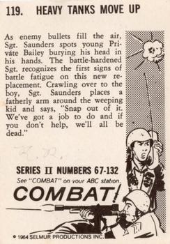1964 Donruss Combat! (Series II) #119 Heavy Tanks Move Up Back