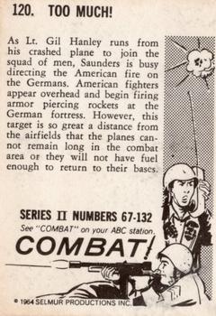 1964 Donruss Combat! (Series II) #120 Too Much! Back