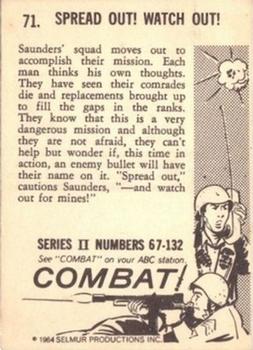 1964 Donruss Combat! (Series II) #71 Spread Out! Watch Out! Back
