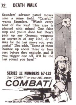 1964 Donruss Combat! (Series II) #72 Death Walk Back