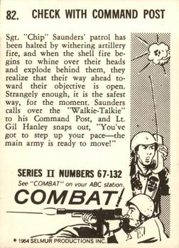 1964 Donruss Combat! (Series II) #82 Check with Command Post Back