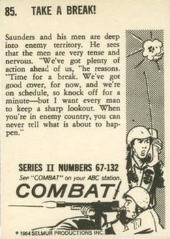 1964 Donruss Combat! (Series II) #85 Take a Break! Back