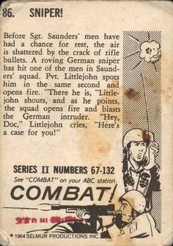 1964 Donruss Combat! (Series II) #86 Sniper! Back