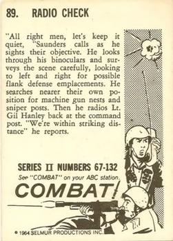 1964 Donruss Combat! (Series II) #89 Radio Check Back