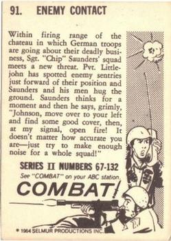 1964 Donruss Combat! (Series II) #91 Enemy Contact Back