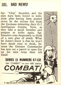 1964 Donruss Combat! (Series II) #101 Bad News! Back