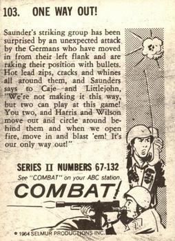 1964 Donruss Combat! (Series II) #103 One Way Out! Back