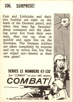 1964 Donruss Combat! (Series II) #106 Surprise! Back