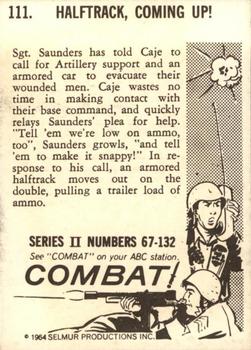 1964 Donruss Combat! (Series II) #111 Halftrack, Coming Up! Back