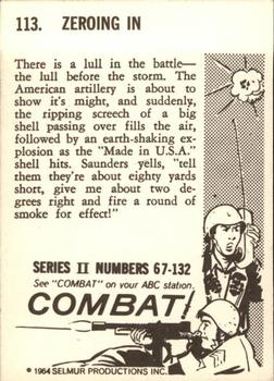 1964 Donruss Combat! (Series II) #113 Zeroing In Back