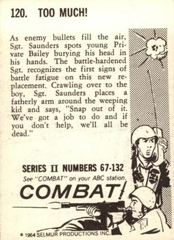 1964 Donruss Combat! (Series II) #120 Too Much! Back