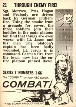 1963 Donruss Combat! (Series I) #21 Through Enemy Fire! Back