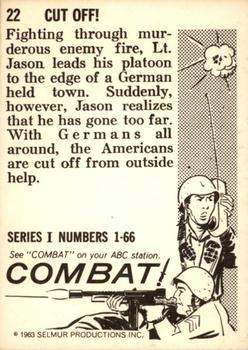 1963 Donruss Combat! (Series I) #22 Cut Off! Back