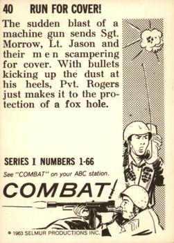 1963 Donruss Combat! (Series I) #40 Run for Cover! Back