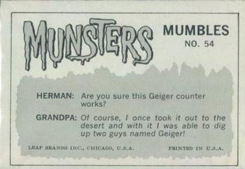 1964 Leaf Munsters #54 Did they say... Back