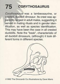 1992 DinoCardz #75 Corythosaurus Back