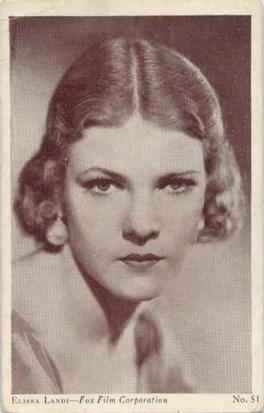 1932 Drake's Cake Movie Stars (D32) #51 Elissa Landi Front
