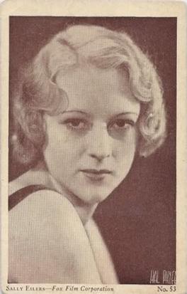 1932 Drake's Cake Movie Stars (D32) #53 Sally Eilers Front
