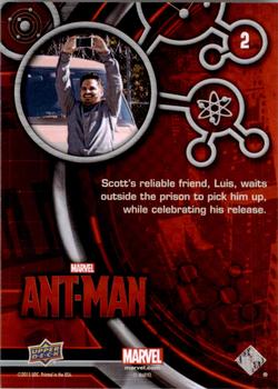 2015 Upper Deck Marvel Ant-Man #2 Scott's reliable friend, Luis, waits... Back