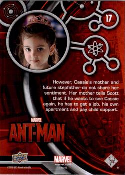 2015 Upper Deck Marvel Ant-Man #17 However, Cassie's mother and future stepfather... Back