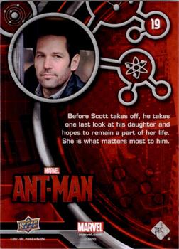 2015 Upper Deck Marvel Ant-Man #19 Before Scott takes off... Back