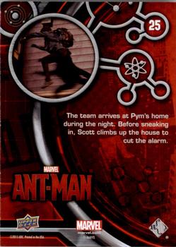 2015 Upper Deck Marvel Ant-Man #25 The team arrives at Pym's home... Back