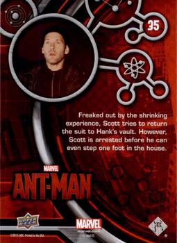 2015 Upper Deck Marvel Ant-Man #35 Freaked out by the shrinking experience... Back