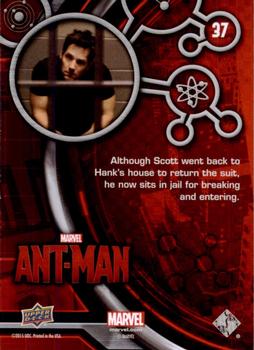 2015 Upper Deck Marvel Ant-Man #37 Although Scott went back to Hank's house... Back